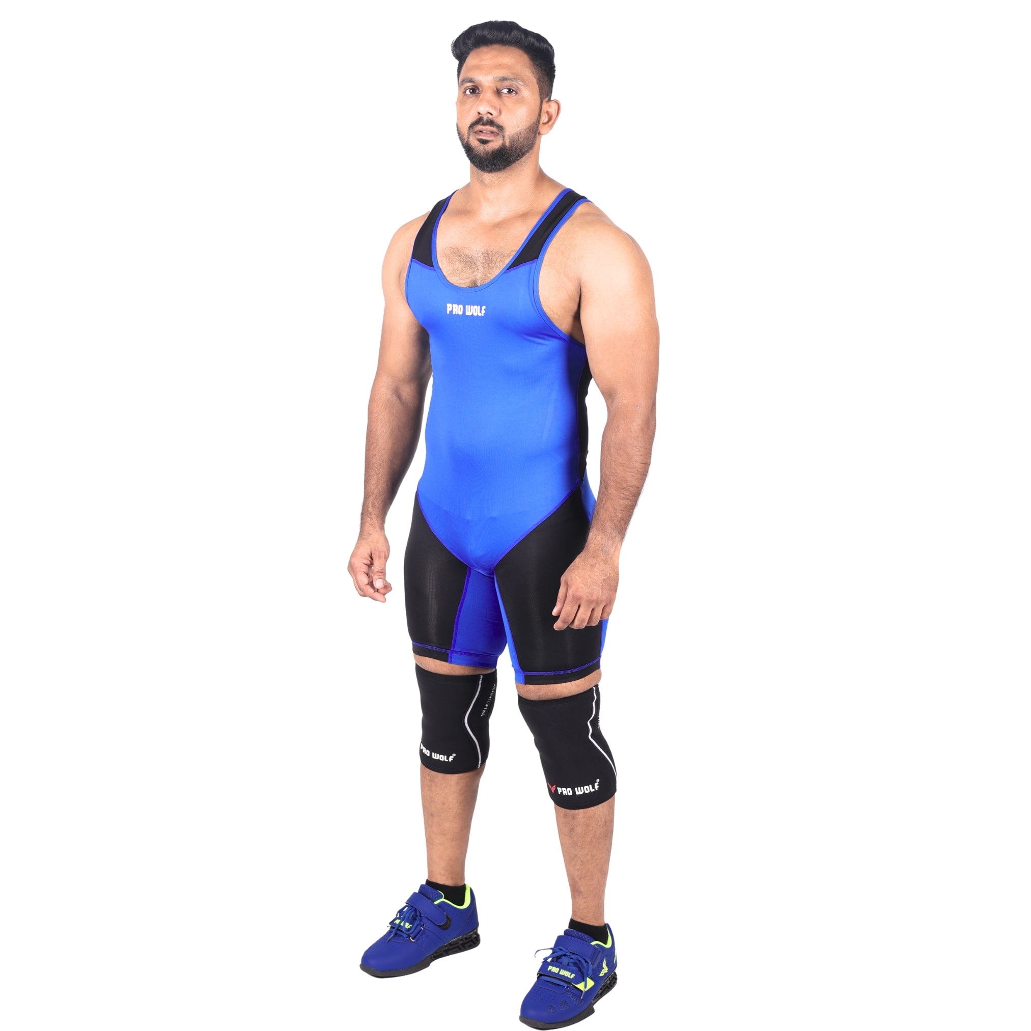 Weightlifting Singlet (Male/Female)-BLUE - singlet PRO WOLF