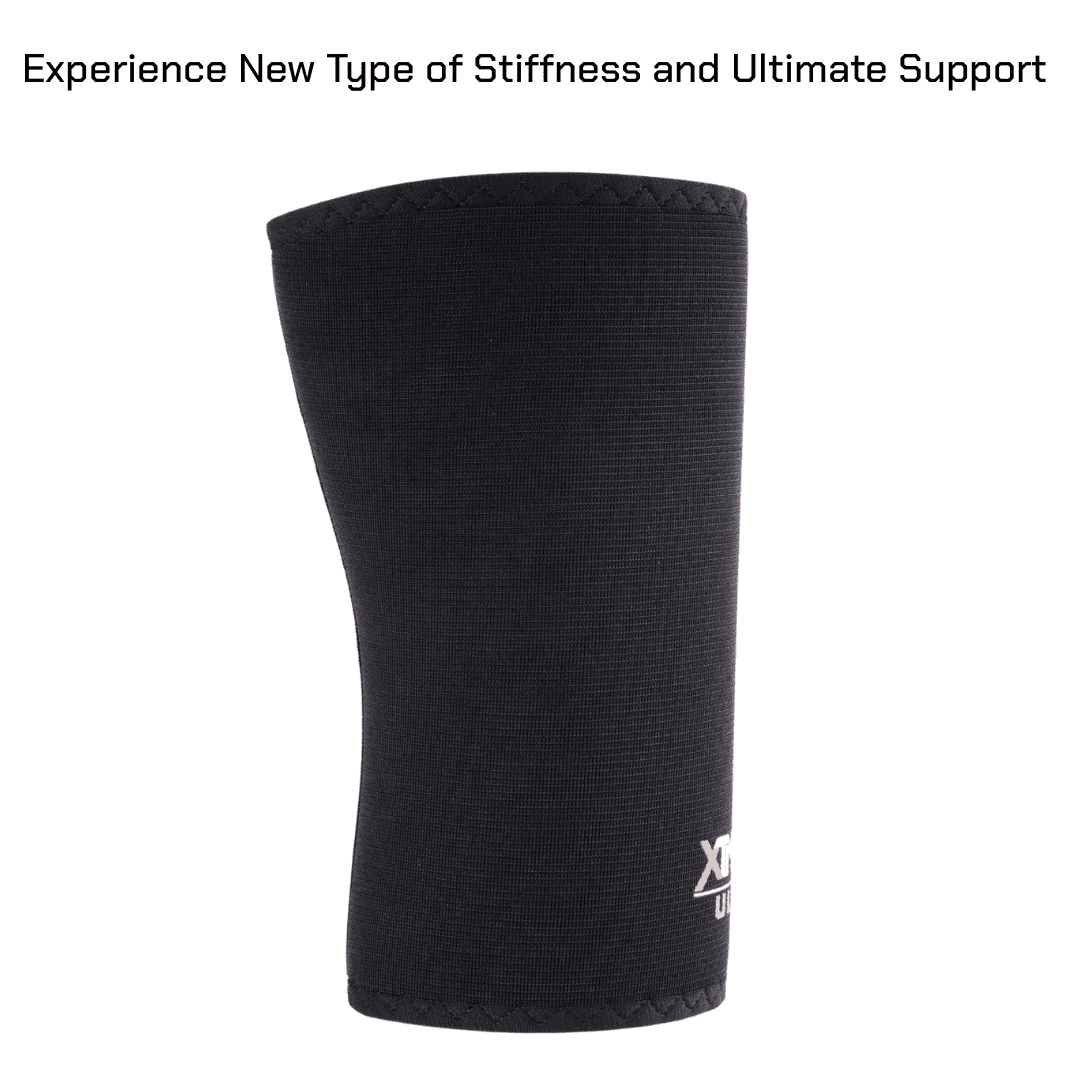 XTM Gold ULTRA 7mm Knee Sleeves Powerlifting (Level 5) BLACK - knee sleeves PRO WOLF