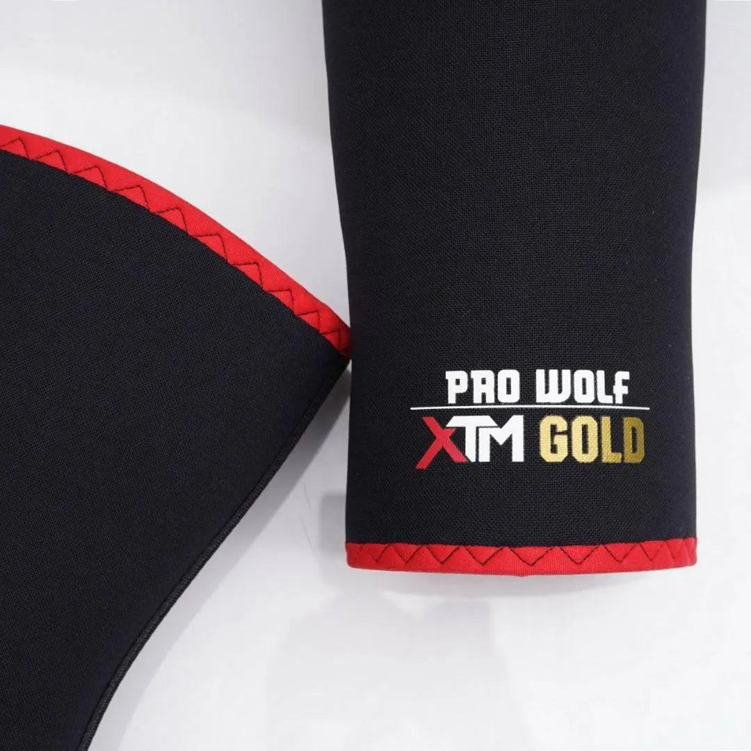 XTM Gold 7mm Knee Sleeves Powerlifting Knee Cap 2nd Gen (Level 4+) - PRO WOLF