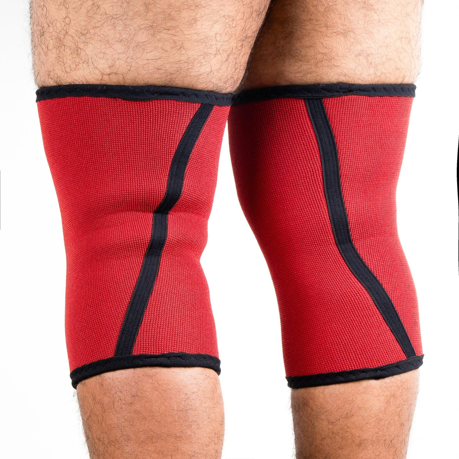 XTM POWR 7mm Knee Sleeves Powerlifting (Level 3)-RED - knee sleeves PRO WOLF