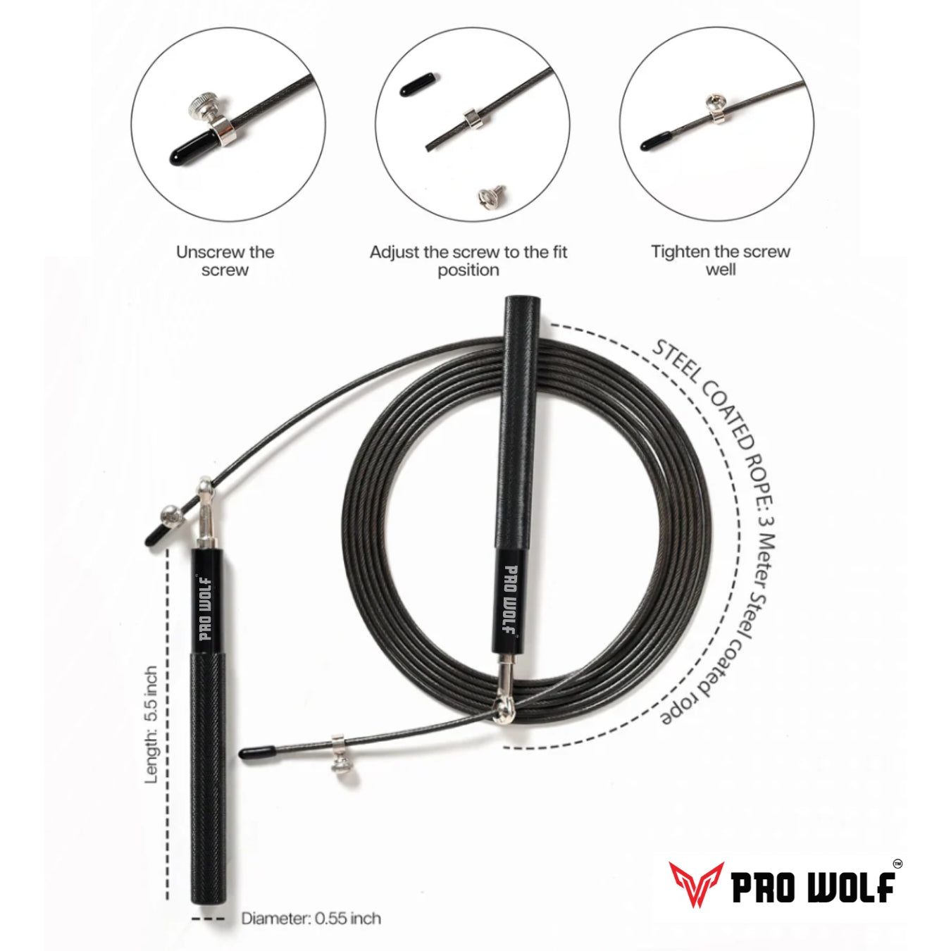 Aluminium Skipping Rope for Men and Women Jumping Rope With Adjustable Height Speed Skipping Rope for Exercise