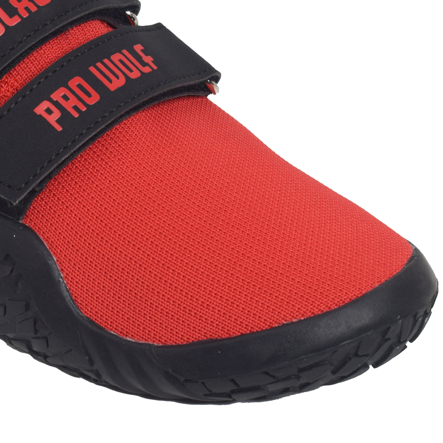 red deadlift shoes close up