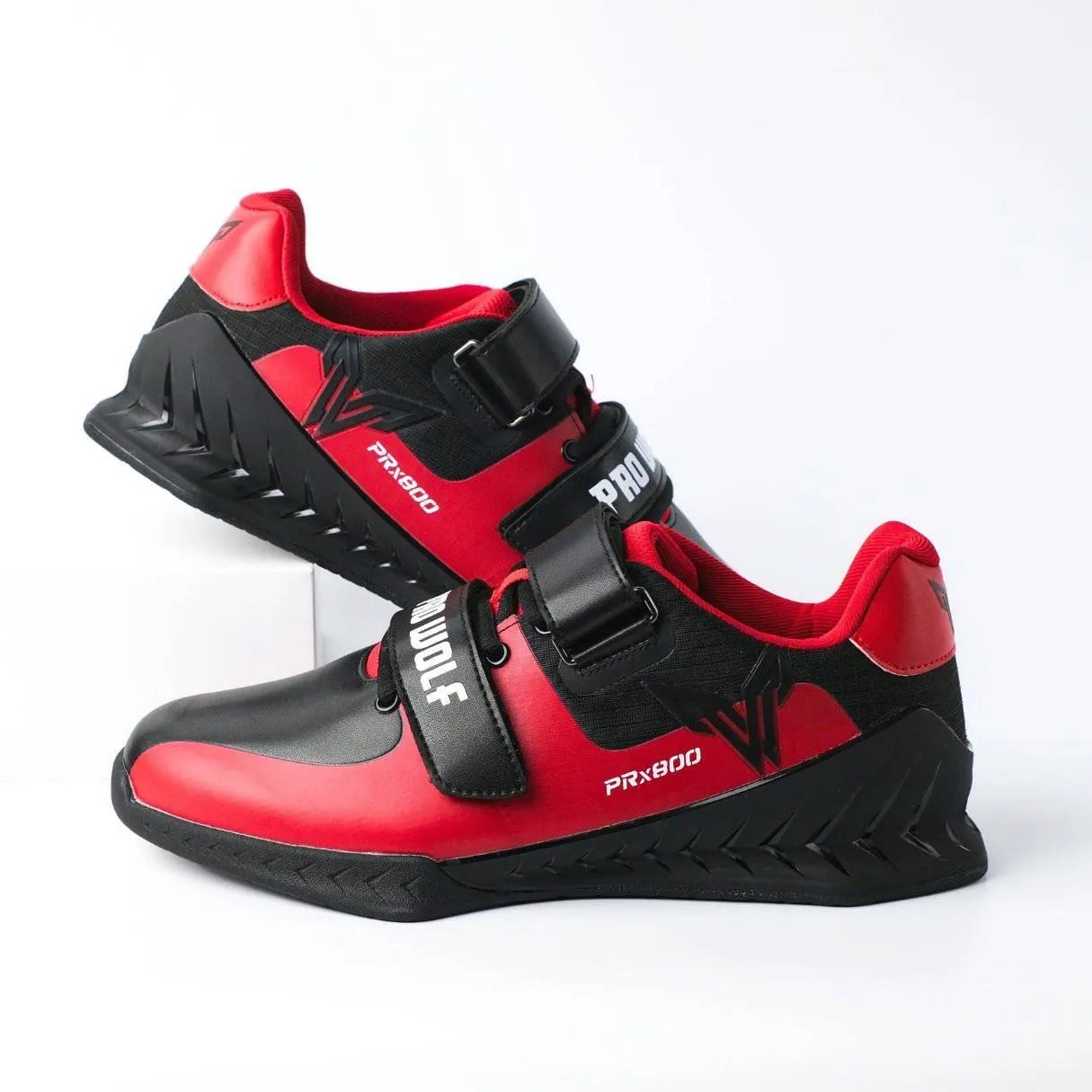 PRx800 Wider Toe Box Weightlifting Squat Gym Shoe - RED - PRO WOLF