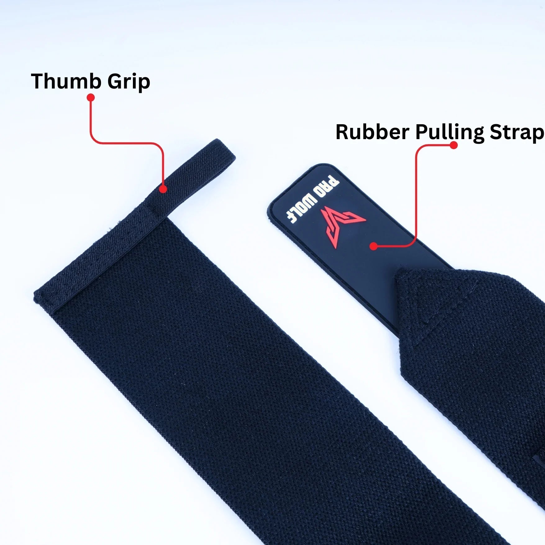 Flexible Wrist Wraps 60cm- Weightlifting and Powerlifting - Straps and Band PRO WOLF