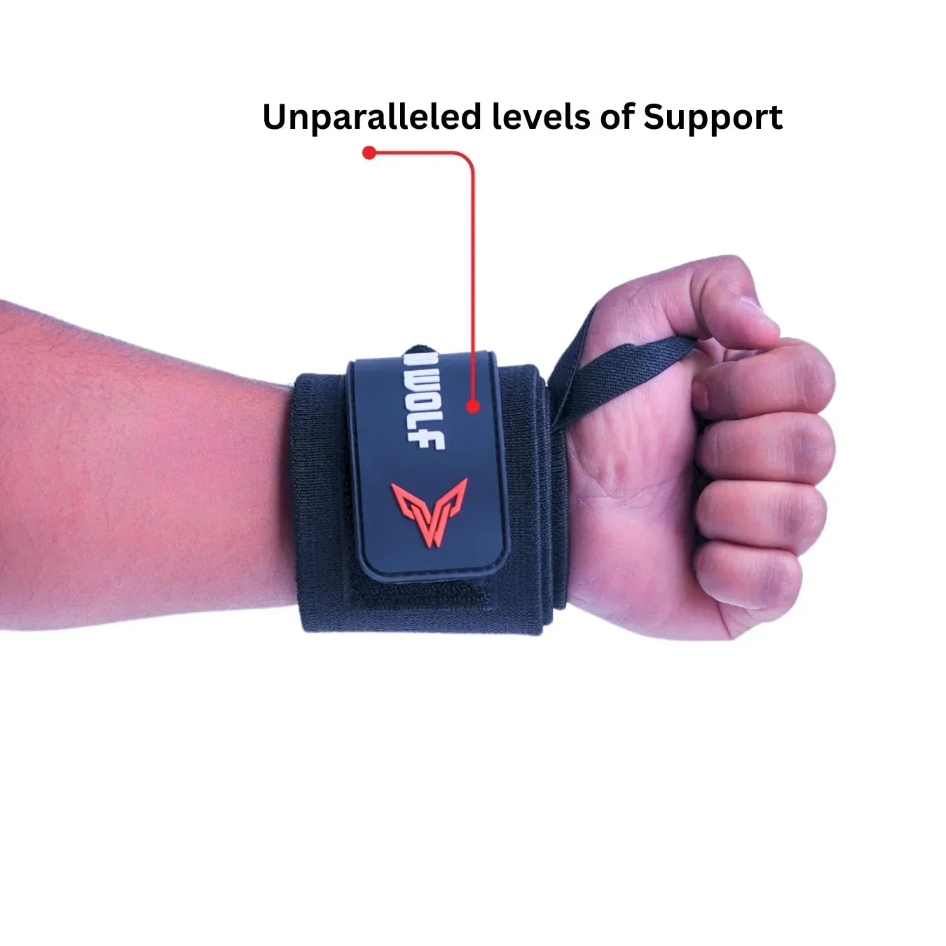 Powerlifting Wrist Wraps 100cm - Straps and Band PRO WOLF