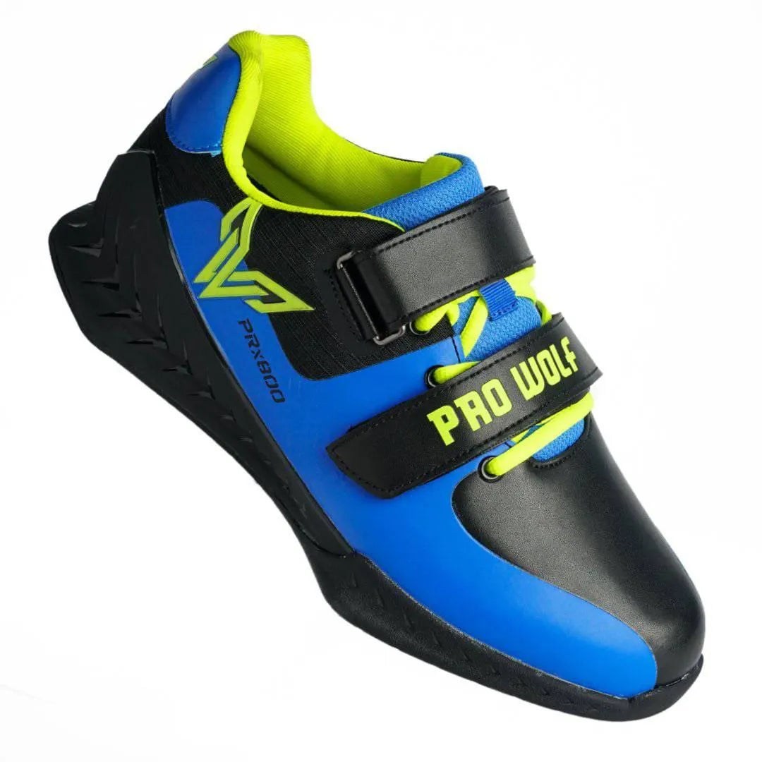 PRx800 Wider Toe Box Weightlifting Squat Gym Shoe - BLUE - PRO WOLF