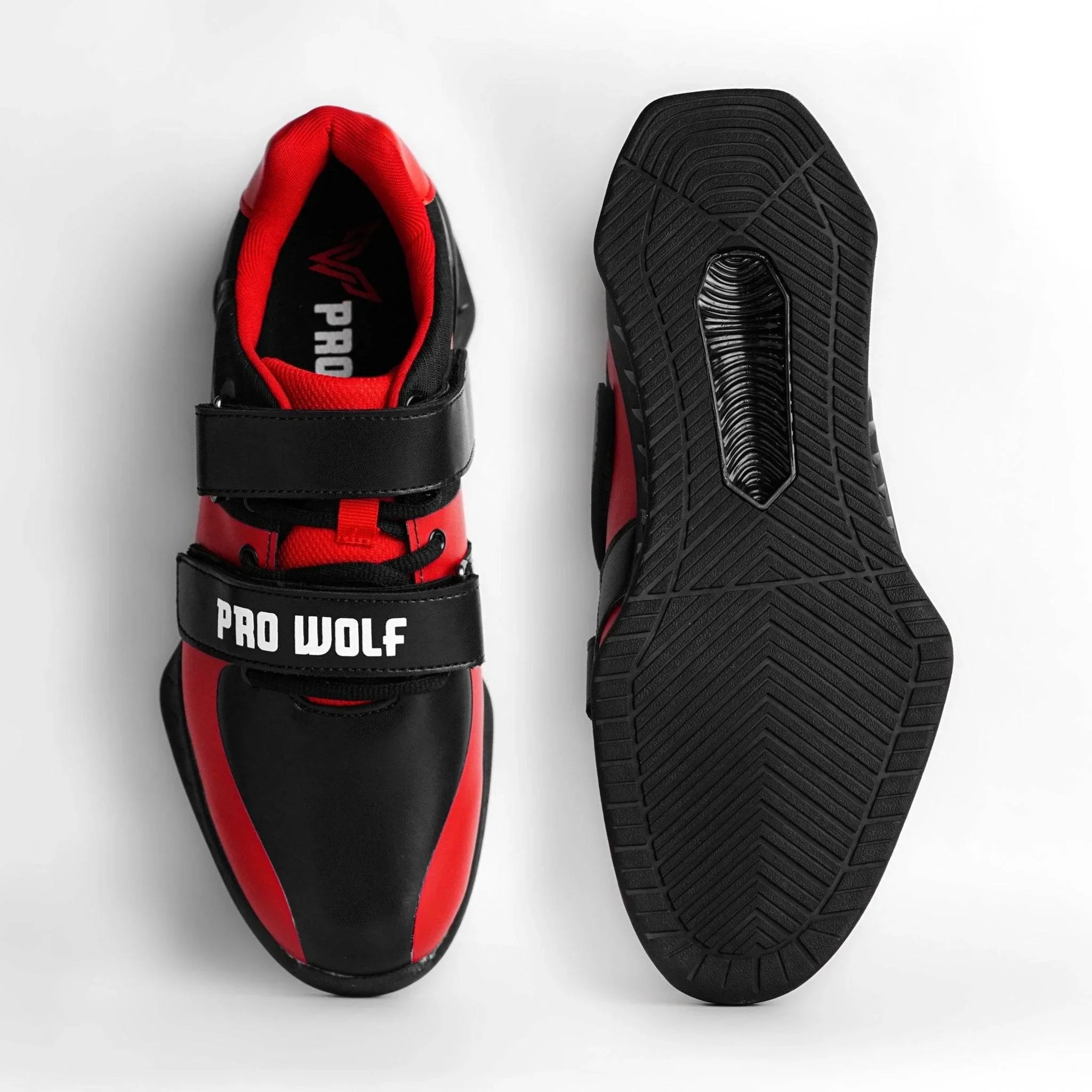 PRx800 Wider Toe Box Weightlifting Squat Gym Shoe - RED - PRO WOLF