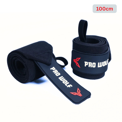 Powerlifting Wrist Wraps 100cm - Straps and Band PRO WOLF