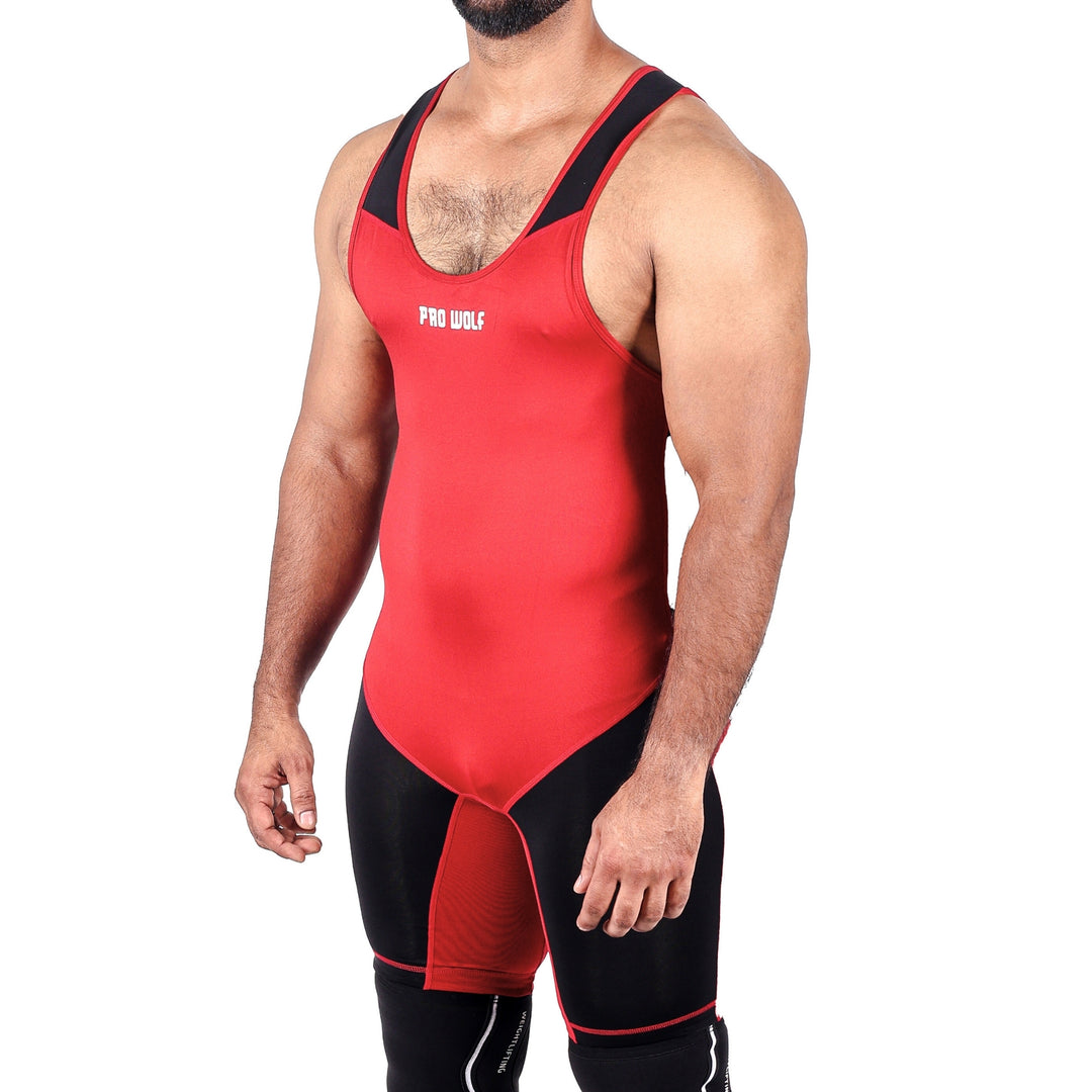 Weightlifting Singlet (Male/Female)-RED - singlet PRO WOLF