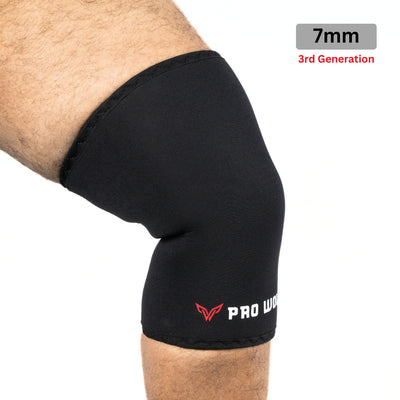7mm Knee Sleeves 3rd Generation (Level 2) Knee Cap-BLACK -  PRO WOLF