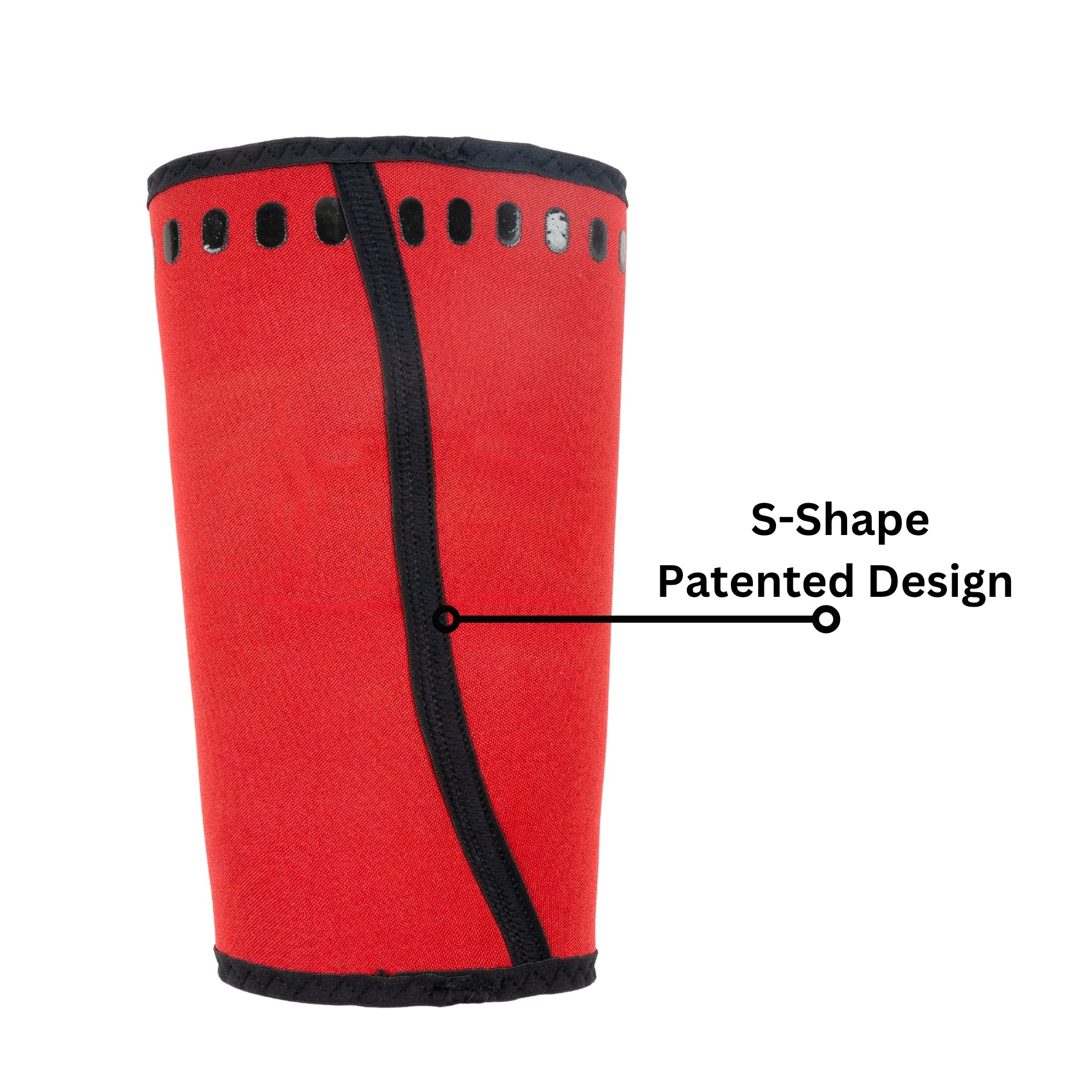 XTM POWR 7mm Knee Sleeves Powerlifting (Level 3)-RED - knee sleeves PRO WOLF