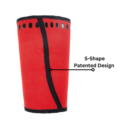 XTM POWR 7mm Knee Sleeves Powerlifting (Level 3)-RED - knee sleeves PRO WOLF