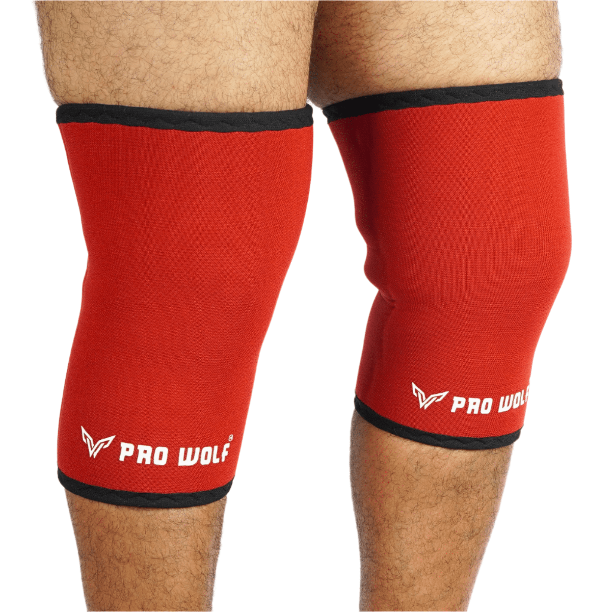 7mm Knee Sleeves 3nd Generation (Level 2) Knee Cap-RED -  PRO WOLF