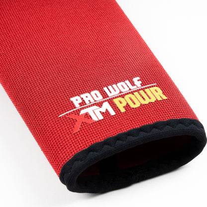 XTM POWR 7mm Knee Sleeves Powerlifting (Level 3)-RED - knee sleeves PRO WOLF