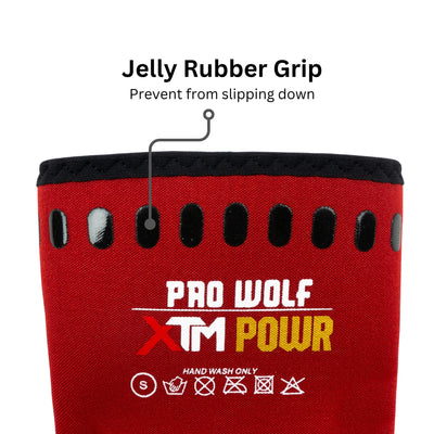 XTM POWR 7mm Knee Sleeves Powerlifting (Level 3)-RED - knee sleeves PRO WOLF