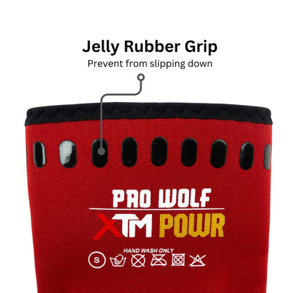 XTM POWR 7mm Knee Sleeves Powerlifting (Level 3)-RED - knee sleeves PRO WOLF