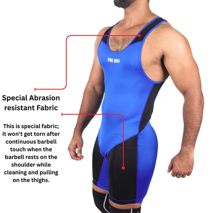 Weightlifting Singlet (Male/Female)-BLUE - singlet PRO WOLF