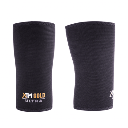 XTM Gold ULTRA  7mm Knee Sleeves Powerlifting (Level 5) BLACK - knee sleeves PRO WOLF