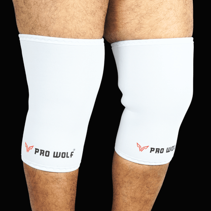 7mm Knee Sleeves 3rd Generation (Level 2) Knee Cap-White - knee sleeves PRO WOLF