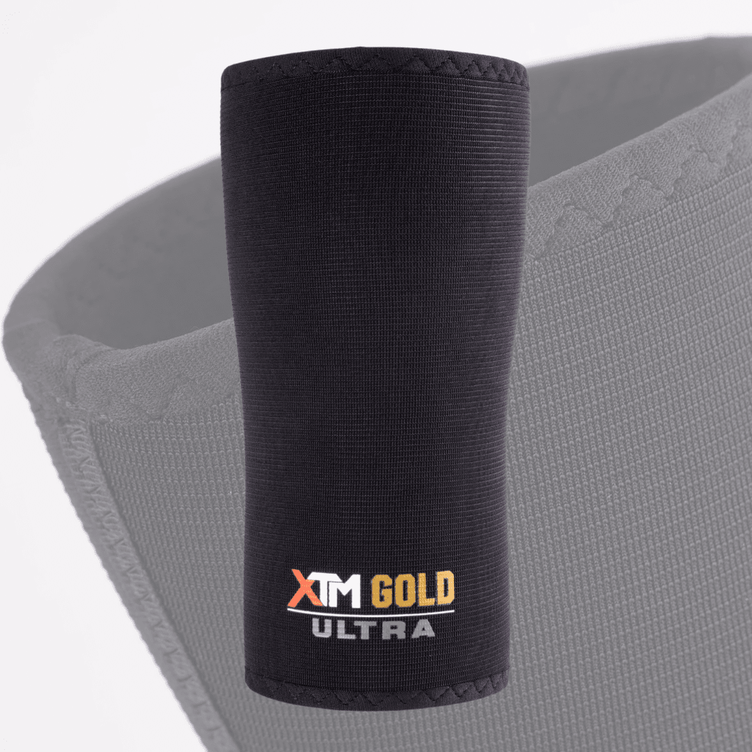 XTM Gold ULTRA  7mm Knee Sleeves Powerlifting (Level 5) BLACK - knee sleeves PRO WOLF