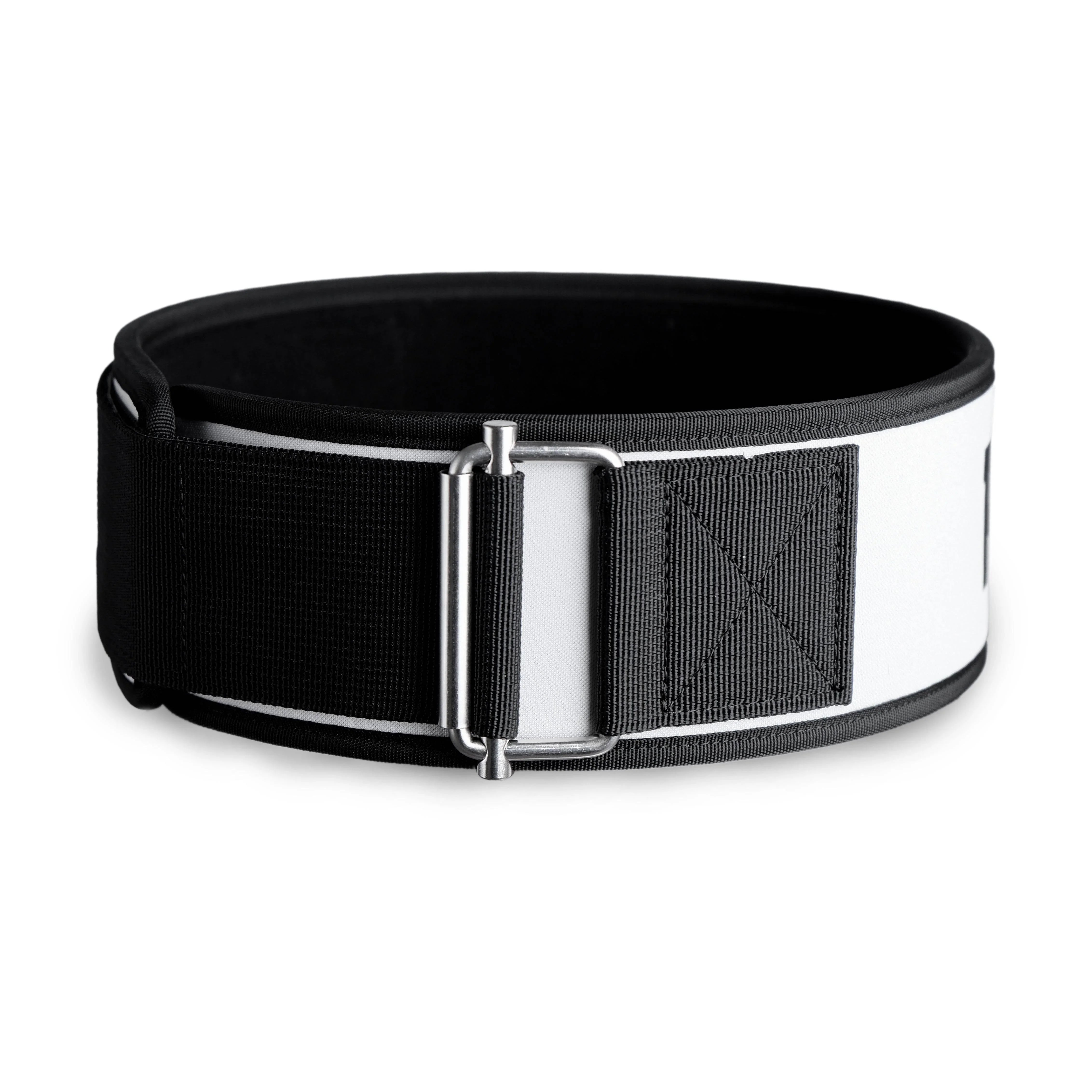 Weightlifting & Powerlifting Belt Neoprene Self Locking - White - PRO WOLF