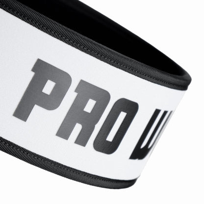 Weightlifting & Powerlifting Belt Neoprene Self Locking - White - PRO WOLF
