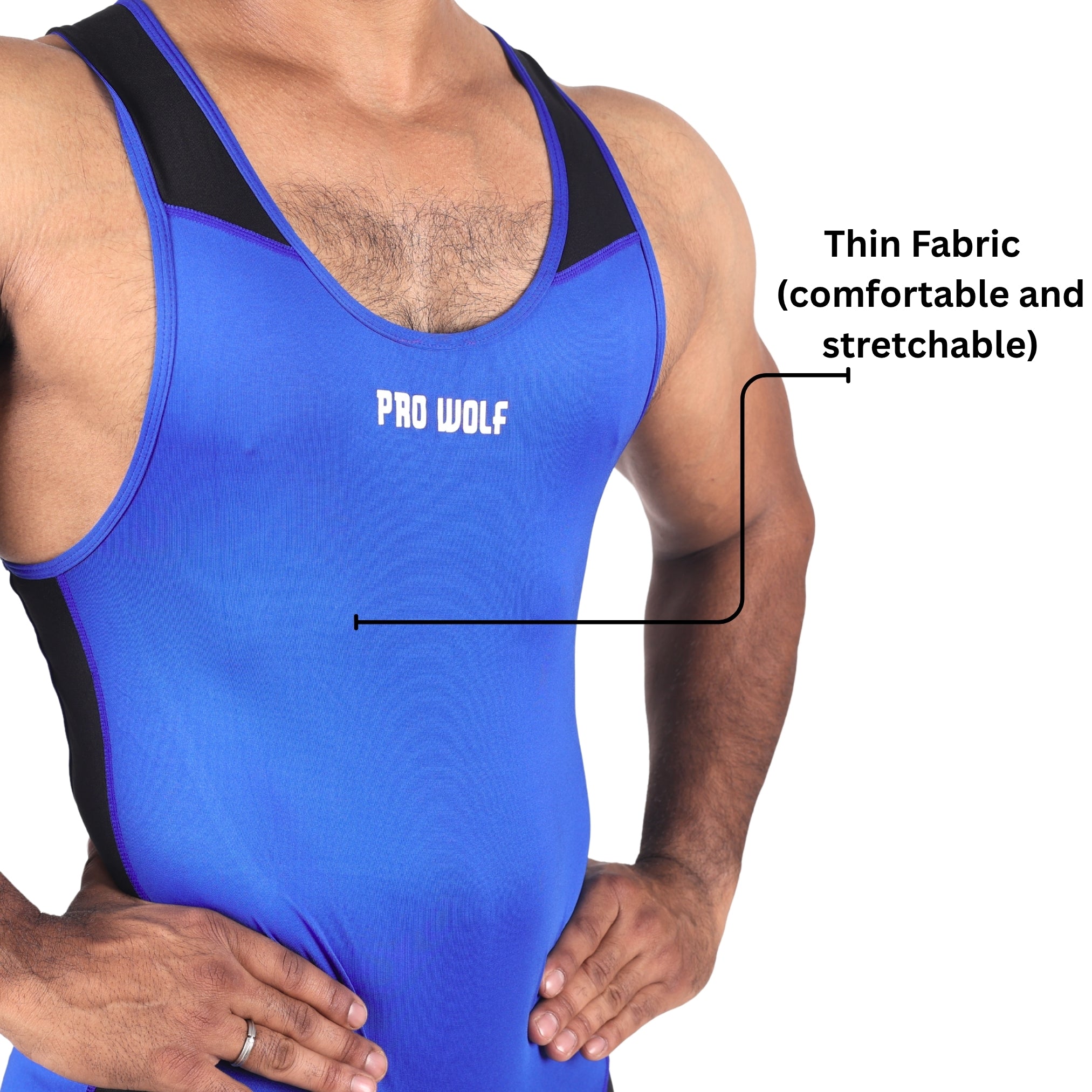 Weightlifting Singlet (Male/Female)-BLUE - singlet PRO WOLF