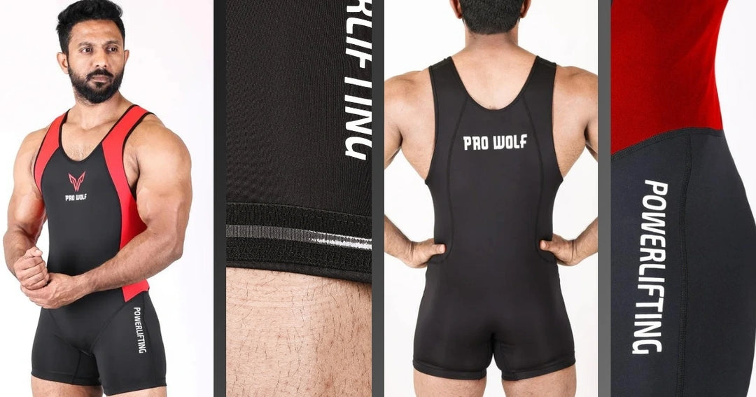 Pro Wolf Powerlifting Singlet collage