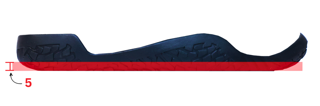 7 mm outsole