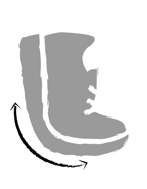 Flexible sole for relaxed feet movement