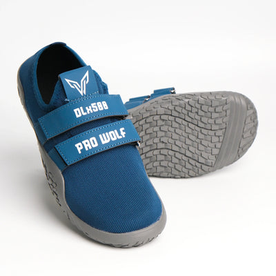 DLx500 Deadlift Barefoot Gym Shoes - Blue | ProWolf - Lifting Shoes PRO WOLF