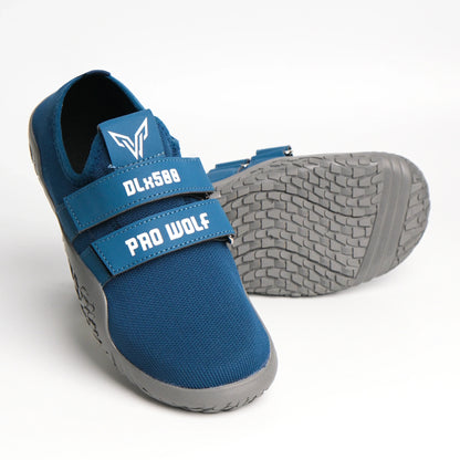 DLx500 Deadlift Barefoot Gym Shoes - Blue | ProWolf - Lifting Shoes PRO WOLF