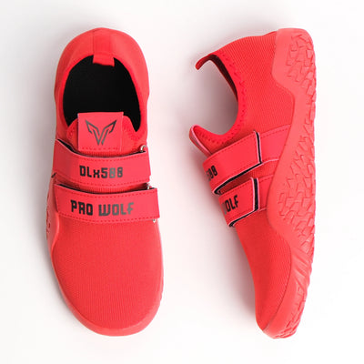 DLx500 Deadlift Barefoot Gym Shoes - Red | ProWolf - Lifting Shoes PRO WOLF