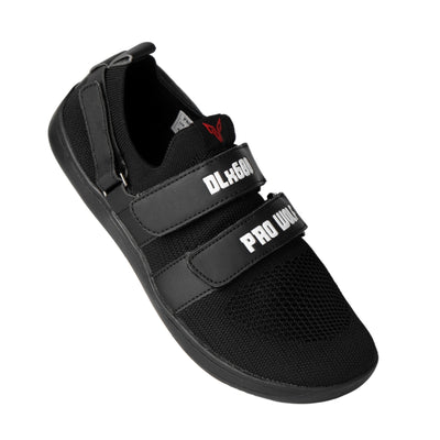DLx600 Wider Toe Box Deadlift Barefoot Gym Shoes - Black - Lifting Shoes PRO WOLF