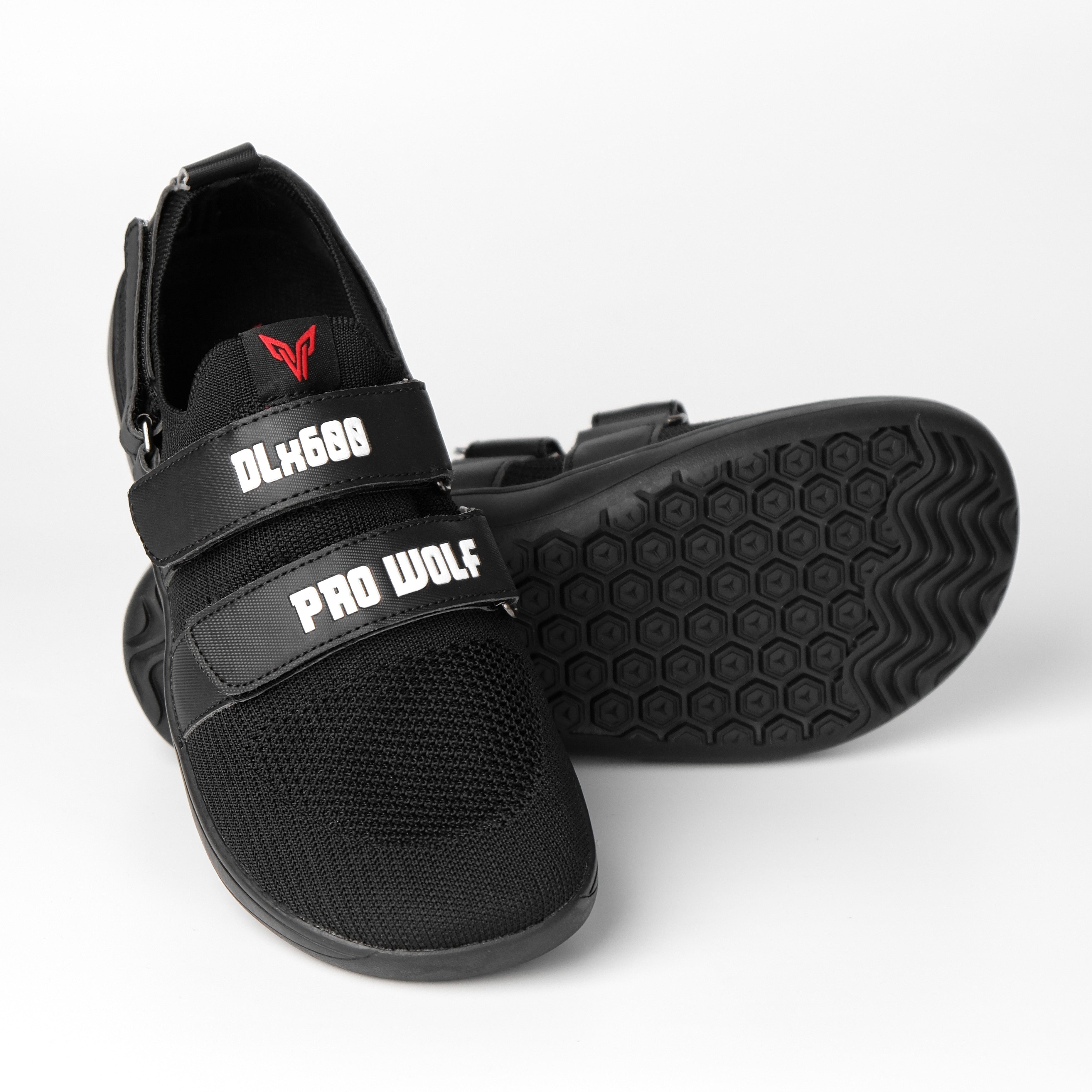 DLx600 Wider Toe Box Deadlift Barefoot Gym Shoes - Black - Lifting Shoes PRO WOLF