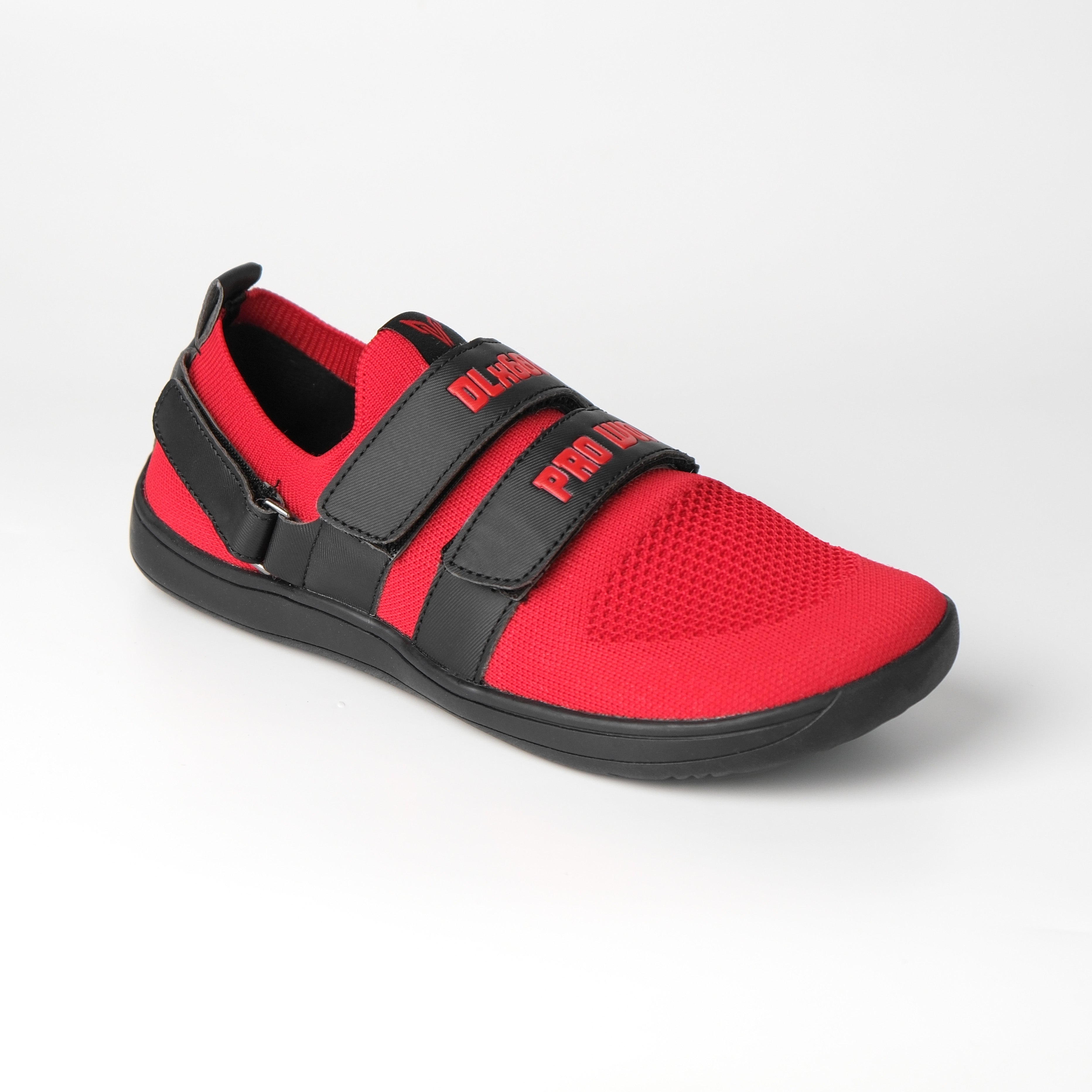 DLx600 Wider Toe Box Deadlift Barefoot Gym Shoes - Red - Lifting Shoes PRO WOLF