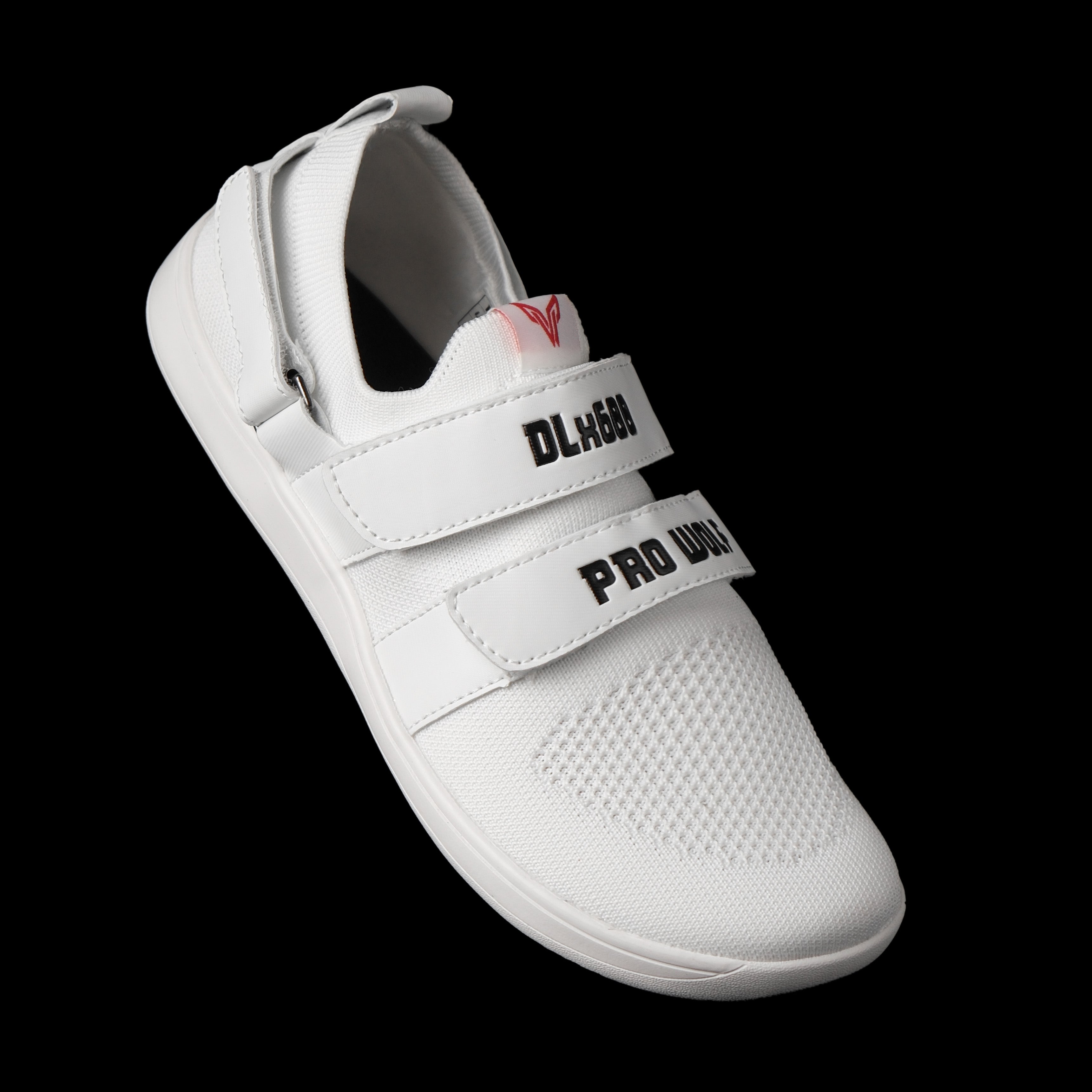 DLx600 Wider Toe Box Deadlift Barefoot Gym Shoes - White - Lifting Shoes PRO WOLF