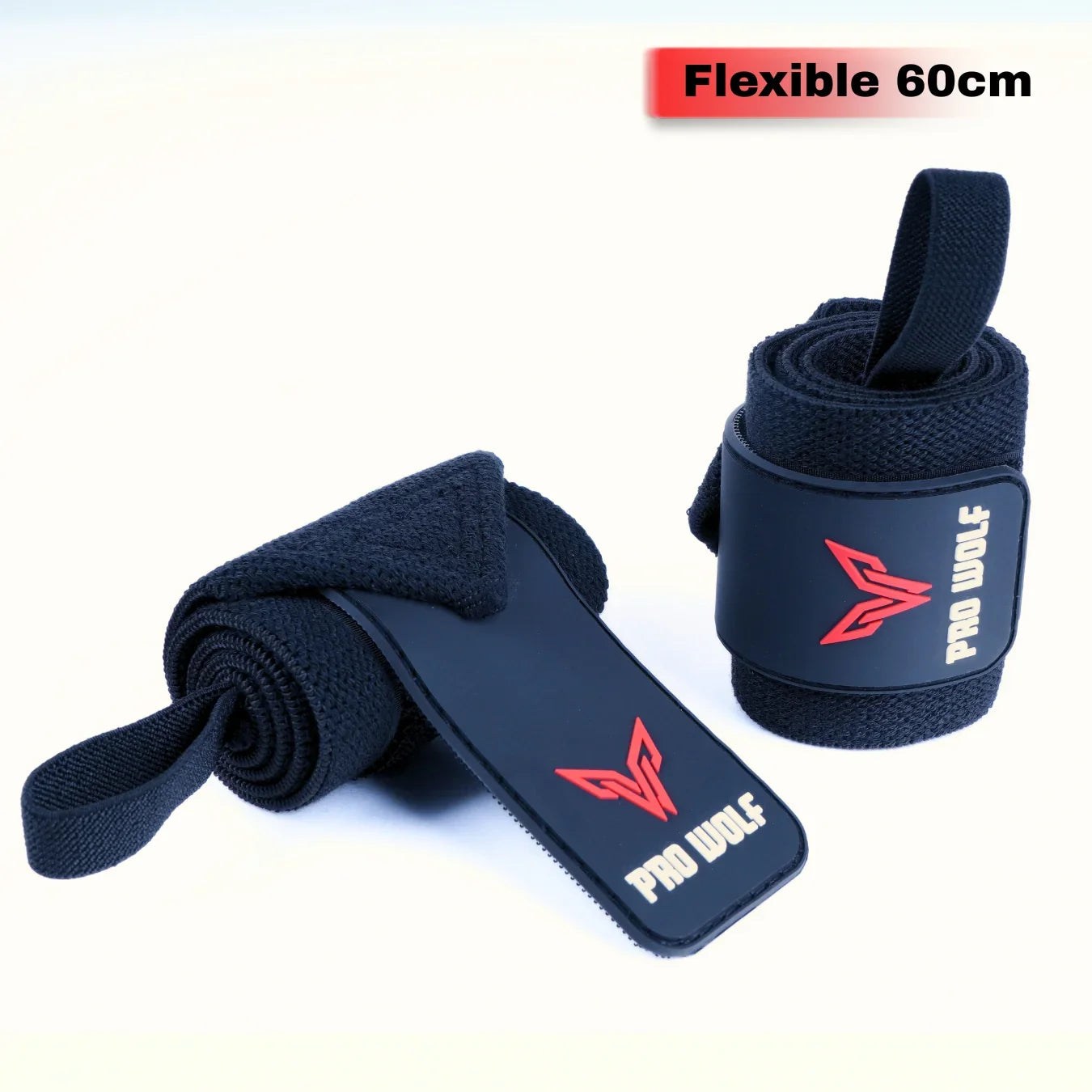 Flexible Wrist Wraps 60cm- Weightlifting and Powerlifting - Straps and Band PRO WOLF