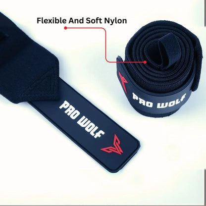 Powerlifting Wrist Wraps 100cm - Straps and Band PRO WOLF