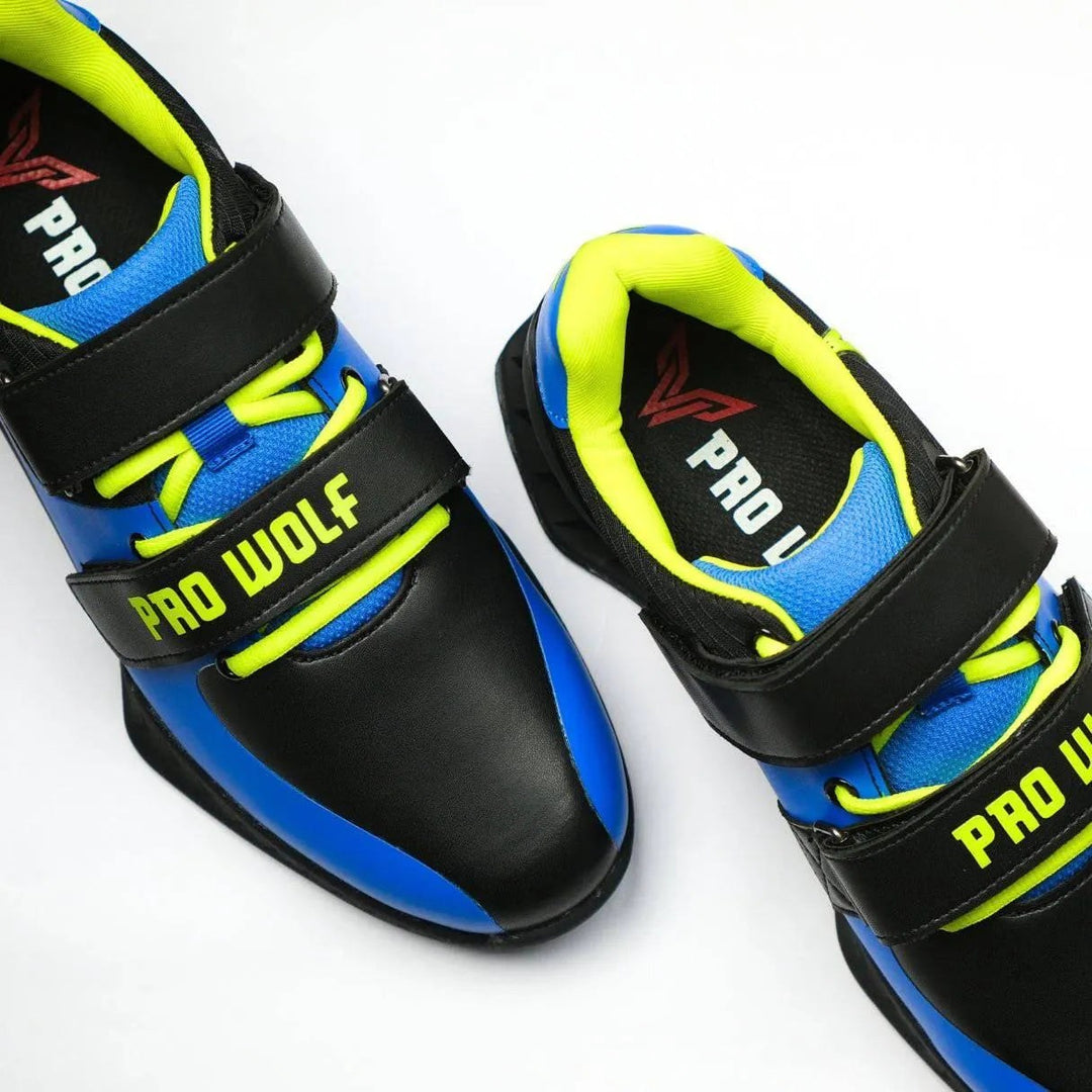 PRx800 Wider Toe Box Weightlifting Squat Gym Shoe BLUE PRO WOLF