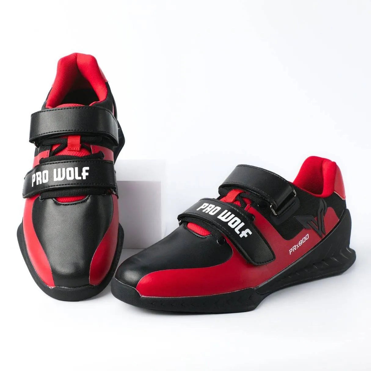 PRx800 Wider Toe Box Weightlifting Squat Gym Shoe - RED - PRO WOLF