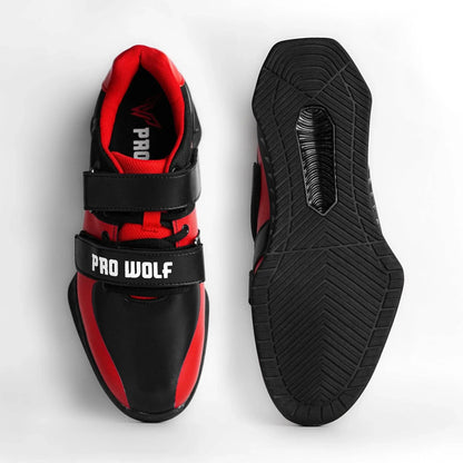 PRx800 Wider Toe Box Weightlifting Squat Gym Shoe - RED - PRO WOLF