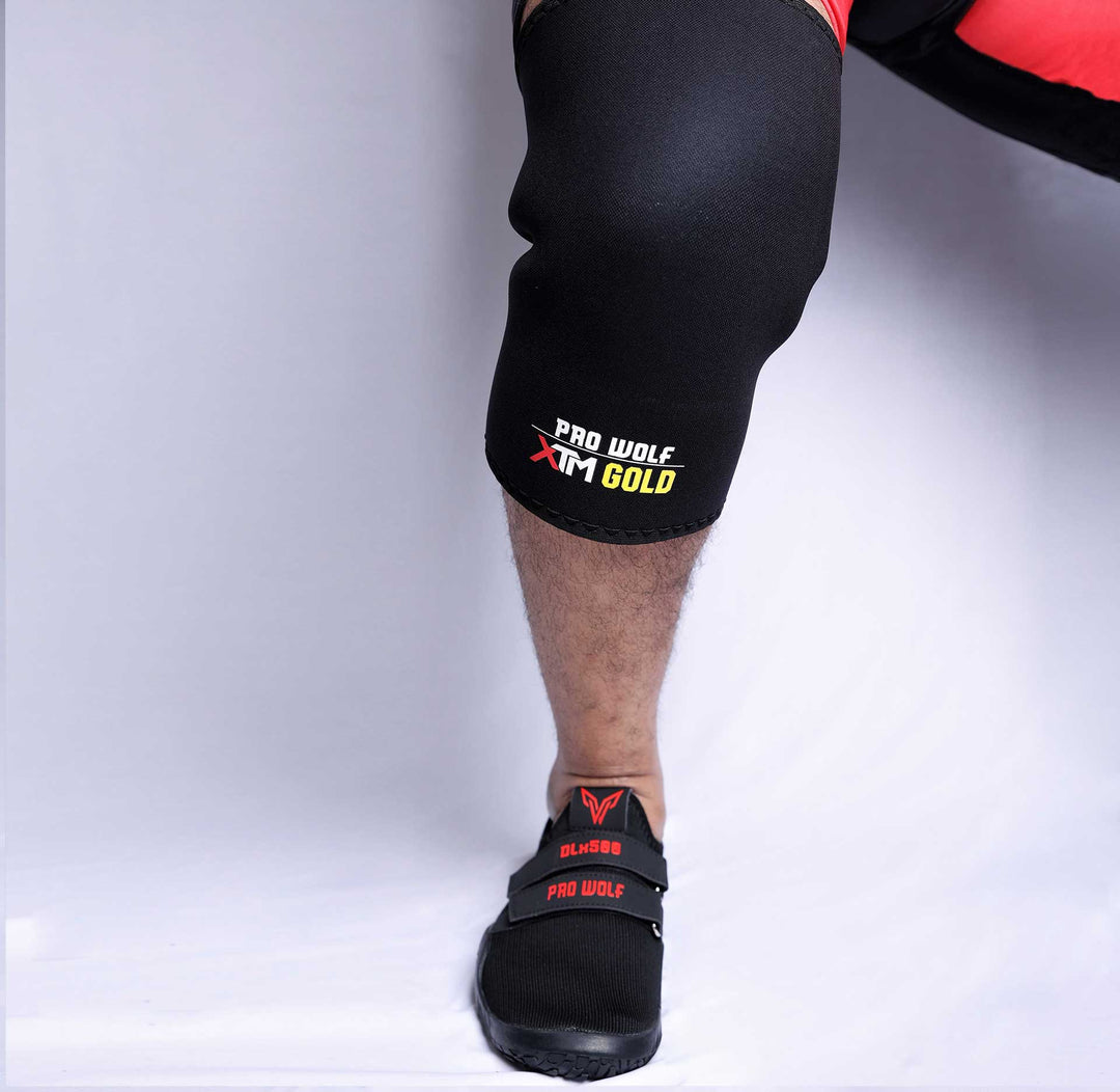 XTM Gold 7mm Knee Sleeves for Powerlifting Competitions