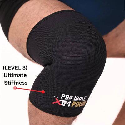 XTM POWR 7mm Knee Sleeves Powerlifting (Level 3) - PRO WOLF